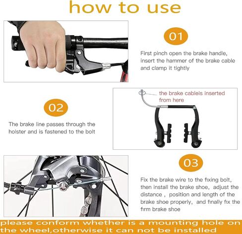 Universal Bicycle Brake Cable Kit (Brake Lines Only - No Shift Cables Included) with Housing, Noodles, Ferrules for Mountain Bike Road Bike Front Rear Brake Wire Replacement in Saudi Arabia