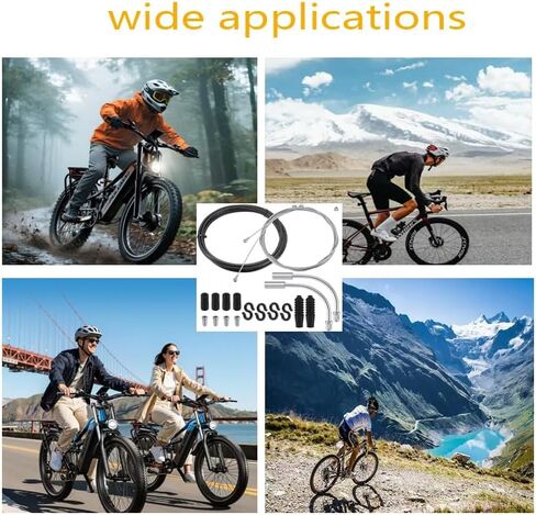 Universal Bicycle Brake Cable Kit (Brake Lines Only - No Shift Cables Included) with Housing, Noodles, Ferrules for Mountain Bike Road Bike Front Rear Brake Wire Replacement in Saudi Arabia