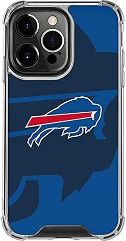 Skinit Clear Phone Case Compatible with iPhone 13 Pro - Officially Licensed NFL Buffalo Bills Double Vision Design in Saudi Arabia