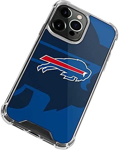 Skinit Clear Phone Case Compatible with iPhone 13 Pro - Officially Licensed NFL Buffalo Bills Double Vision Design in Saudi Arabia