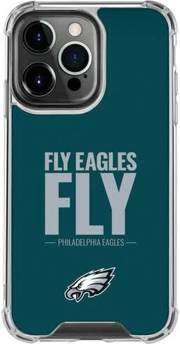 Skinit Clear Phone Case Compatible with iPhone 15 Pro - Officially Licensed NFL Philadelphia Eagles Retro Logo Design in Saudi Arabia