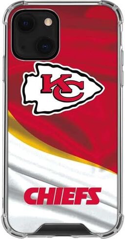 Skinit Clear Phone Case Compatible with iPhone 13 - Officially Licensed NFL Kansas City Chiefs Design in Saudi Arabia