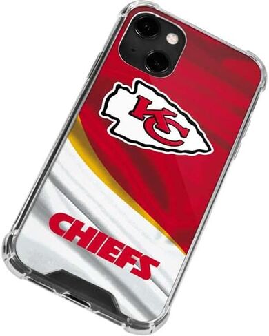 Skinit Clear Phone Case Compatible with iPhone 13 - Officially Licensed NFL Kansas City Chiefs Design in Saudi Arabia