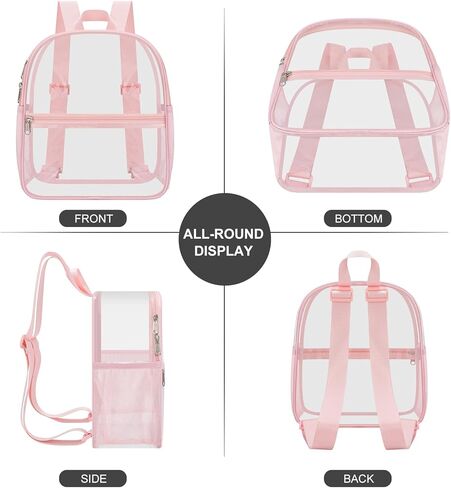 حقيبة ظهر شفافة من USPECLARE معتمدة بمقاس 12 × 11 × 6، حقيبة ظهر شفافة مقاومة للماء مناسبة للحفلات الموسيقية والعمل الرياضي in Kuwait