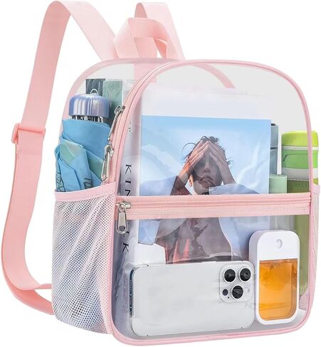 حقيبة ظهر شفافة من USPECLARE معتمدة بمقاس 12 × 11 × 6، حقيبة ظهر شفافة مقاومة للماء مناسبة للحفلات الموسيقية والعمل الرياضي in Kuwait