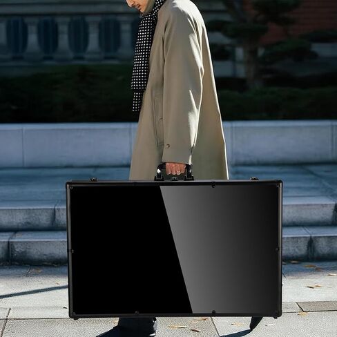 Large Cards Trade Show Display Case, Portable Aluminum Trading and Graded Card Display Frame with Locks, Table Top Aluminum Holder with Clear Acrylic Showcase for Jewelry Craft Collector Shows in Saudi Arabia