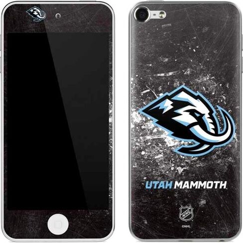 ملصق Skinit لمشغل MP3 متوافق مع iPod Touch (الجيل السادس 2015) - تصميم جيرسي مخطط من NHL Utah Mammoth مرخص رسميًا in Saudi Arabia