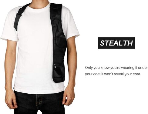 حقيبة كتف مخفية مضادة للسرقة تحت الإبط، حزمة مخفية، حقيبة تخزين آمنة للرجال والنساء متعددة الأغراض (الكتف الأيسر) in Kuwait