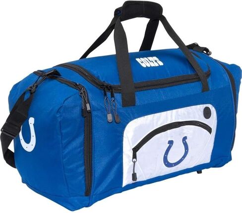 Officially Licensed NFL Indianapolis Colts "Roadblock" Duffel Bag, Black, 20" x 11.5" x 13" in Saudi Arabia
