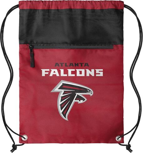 FOCO NFL Officially Licensed Unisex Team Color Football Primary Logo Wordmark Drawstring Backpack With Zippered Pocket - Dallas Cowboys in Saudi Arabia