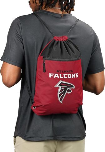 FOCO NFL Officially Licensed Unisex Team Color Football Primary Logo Wordmark Drawstring Backpack With Zippered Pocket - Dallas Cowboys in Saudi Arabia
