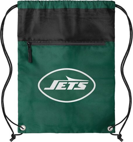 FOCO NFL Officially Licensed Unisex Team Color Football Primary Logo Wordmark Drawstring Backpack With Zippered Pocket - Dallas Cowboys in Saudi Arabia