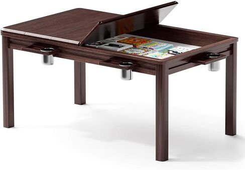 DND Table for Immersive RPG Sessions & Dining - Multi Game Table for Adults w/Removable Top & Anti-Slip Surface - Board Game Table with 4-6 Player Capacity for Game Nights in Saudi Arabia