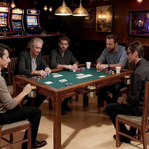 DND Table for Immersive RPG Sessions & Dining - Multi Game Table for Adults w/Removable Top & Anti-Slip Surface - Board Game Table with 4-6 Player Capacity for Game Nights in Saudi Arabia
