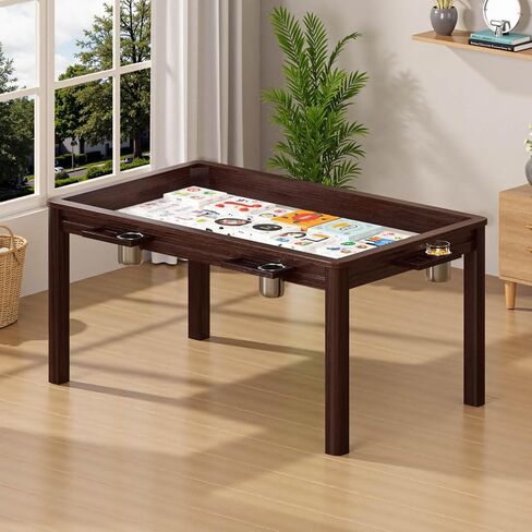 DND Table for Immersive RPG Sessions & Dining - Multi Game Table for Adults w/Removable Top & Anti-Slip Surface - Board Game Table with 4-6 Player Capacity for Game Nights in Saudi Arabia