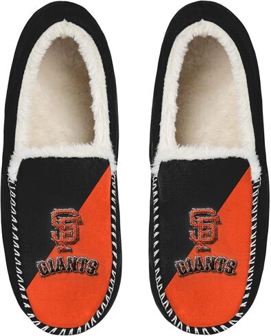 شبشب بدون كعب من FOCO MLB للجنسين مرخص رسميًا وشعار أساسي ووردمارك وبطانة من الشيربا in Kuwait