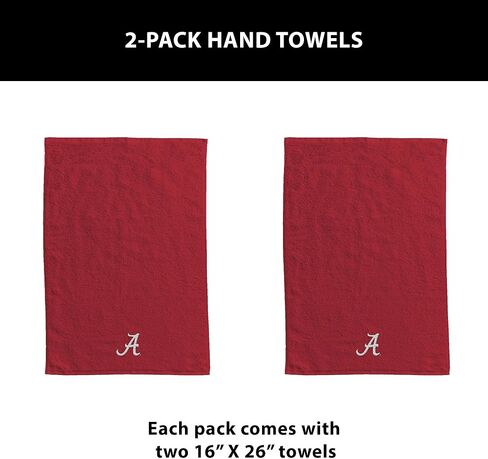 Northwest Alabama Crimson Tide NCAA Team Logo Hand Towel 2 Pack 16 x 26 Inches in Saudi Arabia