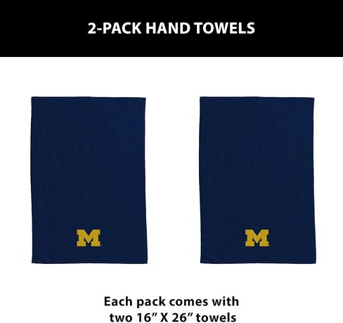 منشفة يد بشعار فريق Northwest Michigan Wolverines NCAA، عبوة من قطعتين مقاس 16 × 26 بوصة in Saudi Arabia