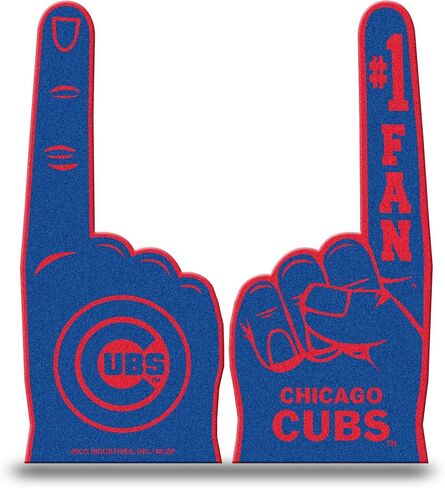 أصابع إسفنجية مسطحة من Rico Industries MLB Chicago Cubs، مقاس 45.72 سم × 20.32 سم × 63.5 سم in Saudi Arabia