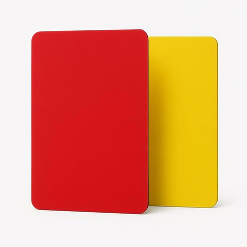 Jumbo Referee Card - 17" x 13" Oversized Red and Yellow Dual-Sided Referee Card for Sports Fans - Game Day Prop, Stadium Accessory, Soccer Crowd Favorite - 5mm Thick in Saudi Arabia
