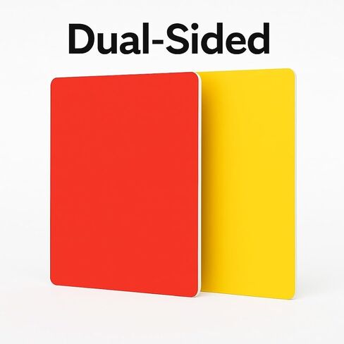 Jumbo Referee Card - 17" x 13" Oversized Red and Yellow Dual-Sided Referee Card for Sports Fans - Game Day Prop, Stadium Accessory, Soccer Crowd Favorite - 5mm Thick in Saudi Arabia