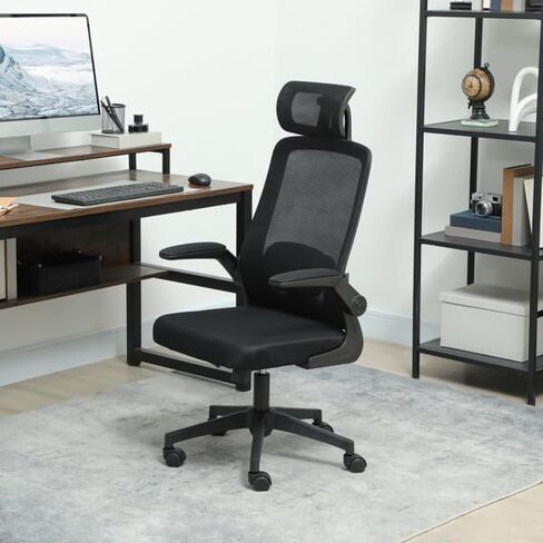 Ergonomic Computer Desk Chair,Sturdy Task Chair- Adjustable Comfort Wide Seat,Swivel Home Office Chair, Managerial & Executive Chairs, Office Furniture (Khaki Mesh) in Saudi Arabia