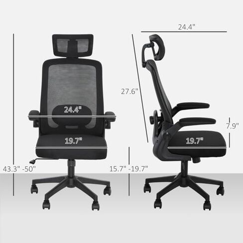 Ergonomic Computer Desk Chair,Sturdy Task Chair- Adjustable Comfort Wide Seat,Swivel Home Office Chair, Managerial & Executive Chairs, Office Furniture (Khaki Mesh) in Saudi Arabia
