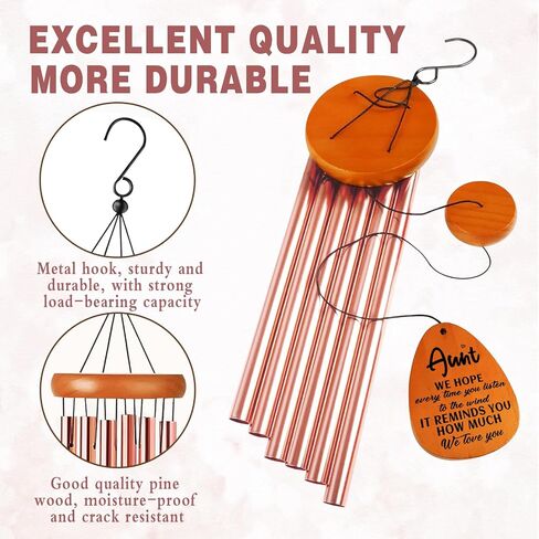 Gifts for Wife, Wind Chimes for Wife, Mothers Day Best Gift for Wife, Heartfelt Birthday Present from Husband, Unique Gifts Ideas for Wedding Anniversary Valentine's, Thanksgiving, Christmas in Saudi Arabia