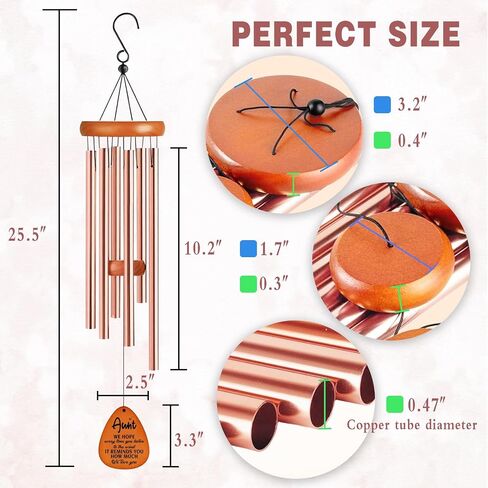 Gifts for Wife, Wind Chimes for Wife, Mothers Day Best Gift for Wife, Heartfelt Birthday Present from Husband, Unique Gifts Ideas for Wedding Anniversary Valentine's, Thanksgiving, Christmas in Saudi Arabia