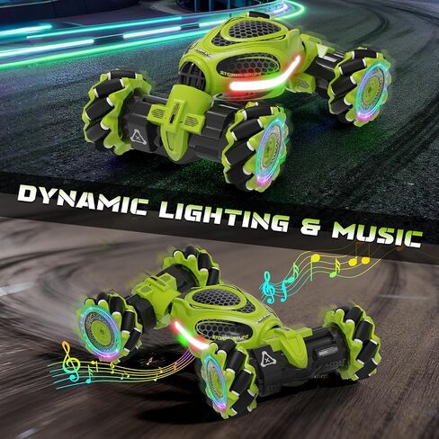 سيارة RC المثيرة بمستشعر الإيماءات، جهاز تحكم عن بعد 2.4 جيجا هرتز 4WD ألعاب سيارات يتم التحكم فيها يدويًا للأولاد والبنات الذين تتراوح أعمارهم بين 6-12 عامًا، سيارات انجراف دوارة 360 درجة مع أضواء وموسيقى، هدية مثالية لعيد الميلاد وعيد الميلاد in Kuwait