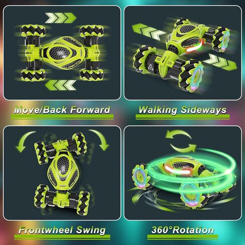 سيارة RC المثيرة بمستشعر الإيماءات، جهاز تحكم عن بعد 2.4 جيجا هرتز 4WD ألعاب سيارات يتم التحكم فيها يدويًا للأولاد والبنات الذين تتراوح أعمارهم بين 6-12 عامًا، سيارات انجراف دوارة 360 درجة مع أضواء وموسيقى، هدية مثالية لعيد الميلاد وعيد الميلاد in Kuwait