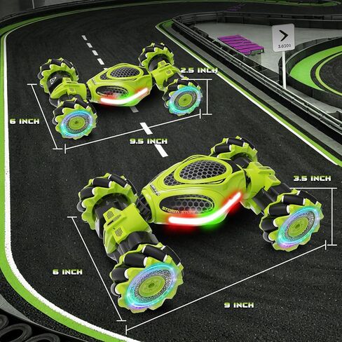 سيارة RC المثيرة بمستشعر الإيماءات، جهاز تحكم عن بعد 2.4 جيجا هرتز 4WD ألعاب سيارات يتم التحكم فيها يدويًا للأولاد والبنات الذين تتراوح أعمارهم بين 6-12 عامًا، سيارات انجراف دوارة 360 درجة مع أضواء وموسيقى، هدية مثالية لعيد الميلاد وعيد الميلاد in Kuwait