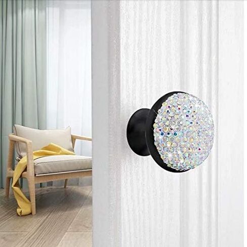 مقابض كريستال، 2 قطعة 35 مم DIY مقبض درج على شكل فطر عتيق خزانة خزانة باب خزانة سحب (أبيض) in Kuwait