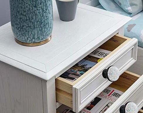 مقابض كريستال، 2 قطعة 35 مم DIY مقبض درج على شكل فطر عتيق خزانة خزانة باب خزانة سحب (أبيض) in Kuwait