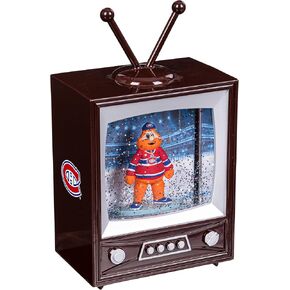 NHL Montreal Canadiens Snow Globe Lantern, Vintage TV Water Globe with Lights & Swirling Glitter, Battery Operated Christmas Decoration, Hockey Tabletop Indoor Décor, Gift for Men & Women Fans in Saudi Arabia