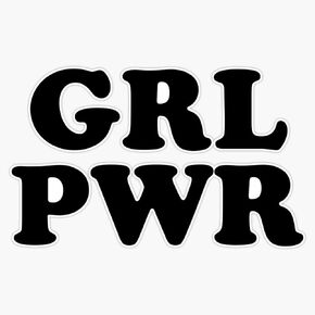 GRL PWR Sticker Vinyl Bumper Sticker 6 Mil Thick - Size 5" in Saudi Arabia