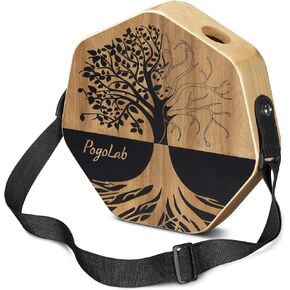 Three-tone Cajon, Portable Travel Drum Box with Adjustable Strap, Unique Appearance, Easy to Carry, for Home and Outdoor, Beautiful Percussion Instrument Gift (Brown) in Saudi Arabia