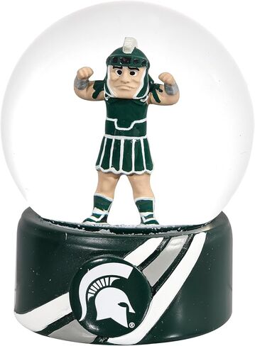 NCAA Michigan State University Snow Globe, Officially Licensed College Sports Water Globe with Team Logo, Christmas Holiday Tabletop Decoration for Home, Alumni Gift for Men and Women Fans in Saudi Arabia