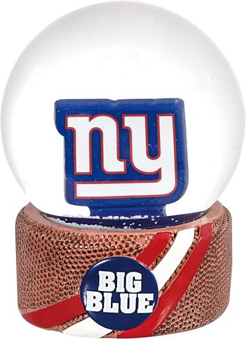 NFL New York Giants Snow Globe, Officially Licensed Football Water Globe with Team Logo, Christmas Holiday Tabletop Decoration & Memorabilia Gift for Men and Women Fans in Saudi Arabia