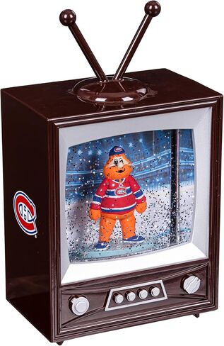فانوس NHL Montreal Canadiens Snow Globe Lantern، كرة مائية تلفزيونية عتيقة مع أضواء وبريق دوار، زينة عيد الميلاد تعمل بالبطارية، ديكور داخلي على سطح طاولة الهوكي، هدية لمحبي الرجال والنساء in Saudi Arabia
