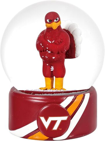 NCAA Virginia Tech Snow Globe, Officially Licensed College Sports Water Globe with Team Logo, Christmas Holiday Tabletop Decoration for Home, Alumni Gift for Men and Women Fans in Saudi Arabia