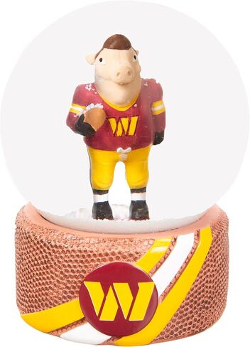 NFL Washington Commanders Snow Globe, Officially Licensed Football Water Globe with Team Logo, Christmas Holiday Tabletop Decoration & Memorabilia Gift for Men and Women Fans in Saudi Arabia