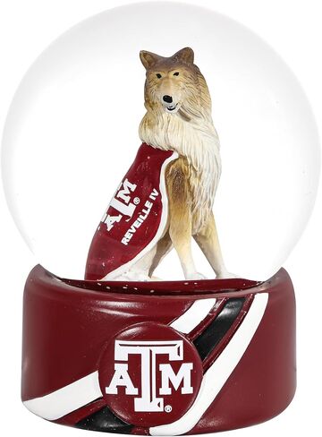 NCAA Texas AM Snow Globe, Officially Licensed College Sports Water Globe with Team Logo, Christmas Holiday Tabletop Decoration for Home, Alumni Gift for Men and Women Fans in Saudi Arabia