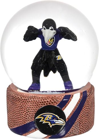 NFL Baltimore Ravens Snow Globe, Officially Licensed Football Water Globe with Team Logo, Christmas Holiday Tabletop Decoration & Memorabilia Gift for Men and Women Fans in Saudi Arabia