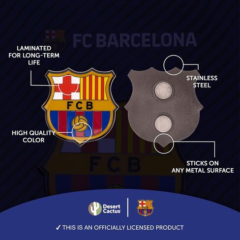 Desert Cactus FC Barcelona Metal Magnet Barça Football Club Soccer Futbol Officially Licensed in Saudi Arabia