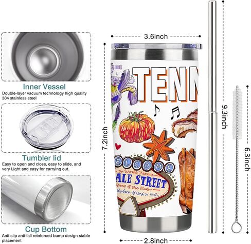 City Travel Cup for City Lover,Double Wall Vacuum Insulated Stainless Steel Tumbler 20oz (Green Bay, 20 oz) in Kuwait