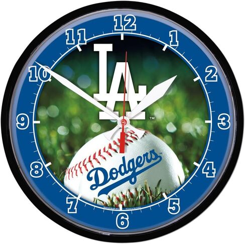 MLB 2935014 Los Angeles Dodgers Round Wall Clock, 12.75" in Saudi Arabia