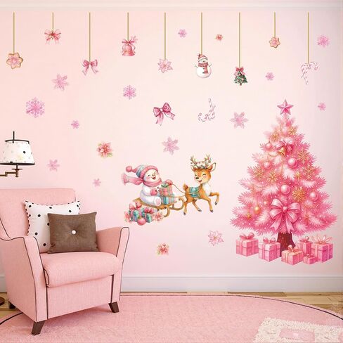 TOARTI Merry Christmas Wall Sticker DIY Christmas Trees Wall Decal for Living Room Bedroom Wall Decoration Xmas Holiday Party Supplies Xmas Trees Sticker in Saudi Arabia