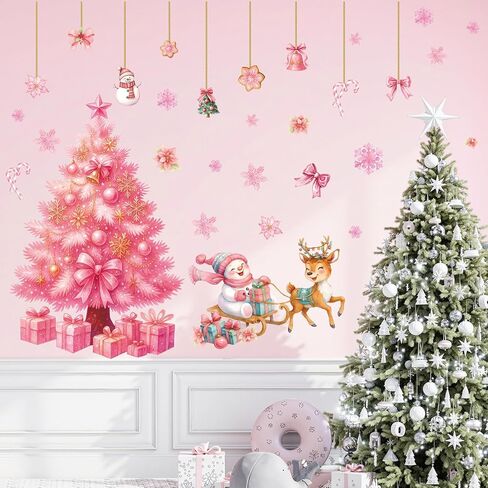 TOARTI Merry Christmas Wall Sticker DIY Christmas Trees Wall Decal for Living Room Bedroom Wall Decoration Xmas Holiday Party Supplies Xmas Trees Sticker in Saudi Arabia