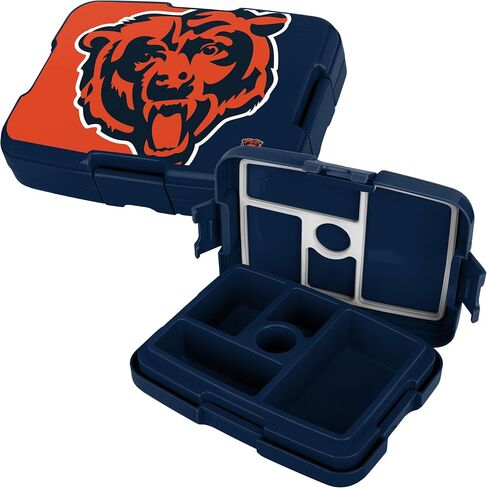 FOCO NFL Unisex-Adult Officially Licensed 2-Tone Big Logo Team Color Football Leak Proof 5 Compartment Bento Lunch Box - Buffalo Bills in Saudi Arabia